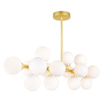 Arya Linear Chandelier - Satin Gold / Frosted
