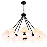 Arya Chandelier - Black / Frosted