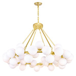 Arya Chandelier - Satin Gold / Frosted
