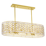 Belinda Linear Chandelier - Champagne / Crystal
