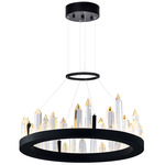 Juliette Chandelier - Black / Crystal