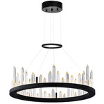 Juliette Chandelier - Black / Crystal
