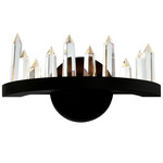 Juliette Wall Sconce - Black / Crystal