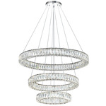 Madeline Tiered Chandelier - Chrome / Crystal