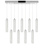 Celina Linear Pendant - Chrome / Clear