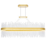 Genevieve Linear Chandelier - Medallion Gold / Crystal