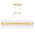 Genevieve Linear Chandelier - Medallion Gold / Crystal