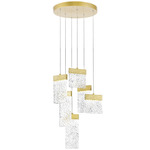 Carolina Chandelier - Gold Leaf / Clear