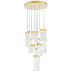 Carolina Chandelier - Gold Leaf / Clear