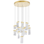 Carolina Chandelier - Gold Leaf / Clear