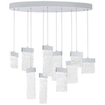 Carolina Linear Chandelier - Pewter / Clear
