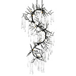 Anita Spiral Chandelier - Black / Crystal