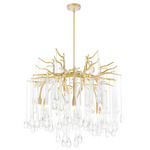 Anita 6-Light Chandelier - Gold Leaf / Crystal