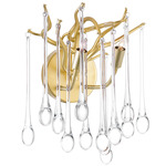 Anita 2-Light Wall Sconce - Gold Leaf / Crystal
