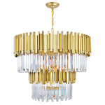 Deco Chandelier - Medallion Gold / Crystal