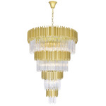Deco Grand Chandelier - Medallion Gold / Crystal