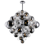 Pallocino Chandelier - Chrome / Clear / Smoke