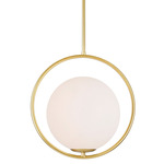 Celeste Mini Pendant - Medallion Gold / Frosted