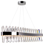 Glace Linear Chandelier - Chrome / Crystal