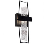 Guadiana Wall Sconce - Black / Artisanal Glass