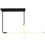 Hoops Linear Chandelier - Black / White