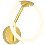 Hoops Wall Sconce - Satin Gold / White