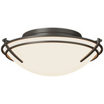Presidio Tryne Ceiling Light Fixture - Dark Smoke / Opal