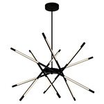 Oskil Chandelier - Black / Frosted