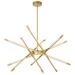 Oskil Chandelier - Satin Gold / Frosted