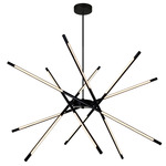 Oskil Chandelier - Black / Frosted