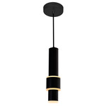 Lena Pendant - Black / Frosted