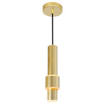 Lena Pendant - Satin Gold / Frosted