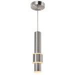 Lena Pendant - Satin Nickel / Frosted
