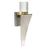 Catania Wall Sconce - Satin Nickel / Bubbled Crystal