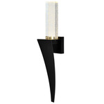 Catania Color-Select Wall Sconce - Black / Bubbled Crystal