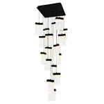 Lava Chandelier - Black / Artisanal Glass