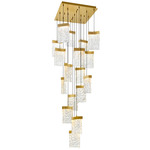 Lava Chandelier - Brass / Artisanal Glass