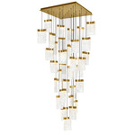 Lava Chandelier - Brass / Artisanal Glass