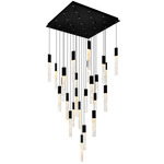 Greta Chandelier - Black / Artisanal Glass