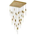 Greta Chandelier - Brass / Artisanal Glass
