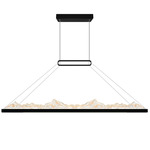 Himalayas Color-Select Linear Chandelier - Black / Artisanal Glass