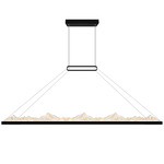 Himalayas Color-Select Linear Chandelier - Black / Artisanal Glass