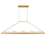 Himalayas Color-Select Linear Chandelier - Brass / Artisanal Glass