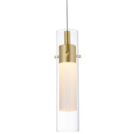 Olinda Pendant - Satin Gold / Clear