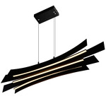 Candora Color-Select Linear Chandelier - Black / Black