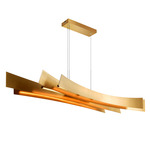 Candora Color-Select Linear Chandelier - Brass / Brass
