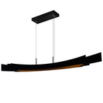 Candora Color-Select Linear Chandelier - Black / Black
