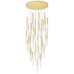 Dragonswatch Chandelier - Satin Gold / Clear Bubble