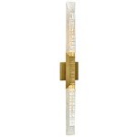 Petra Color-Select Bathroom Vanity Light - Brass / Artisanal Glass
