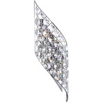 Chique Ribbon Wall Sconce - Chrome / Crystal